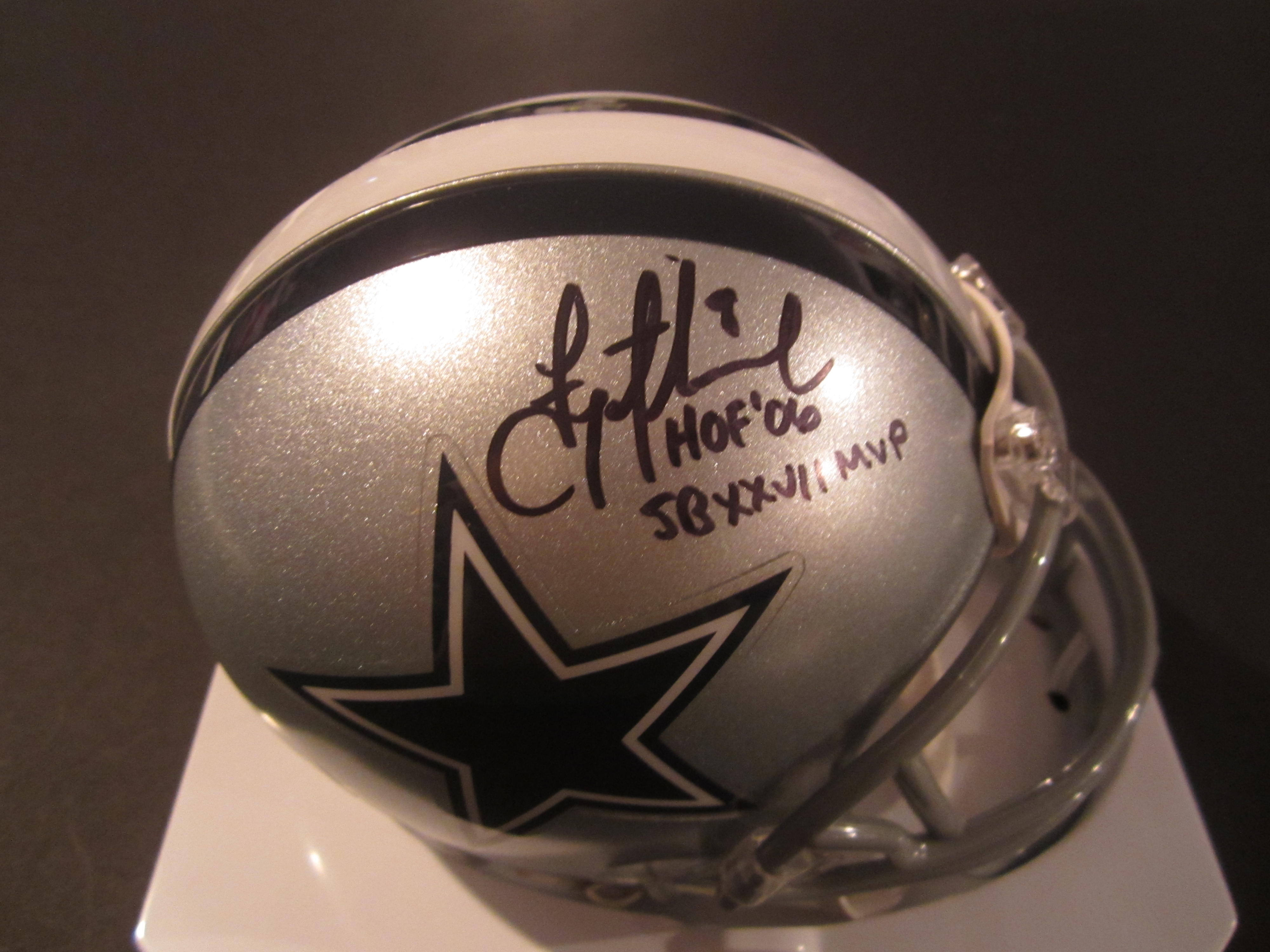 Troy aikman hot sale signed mini helmet