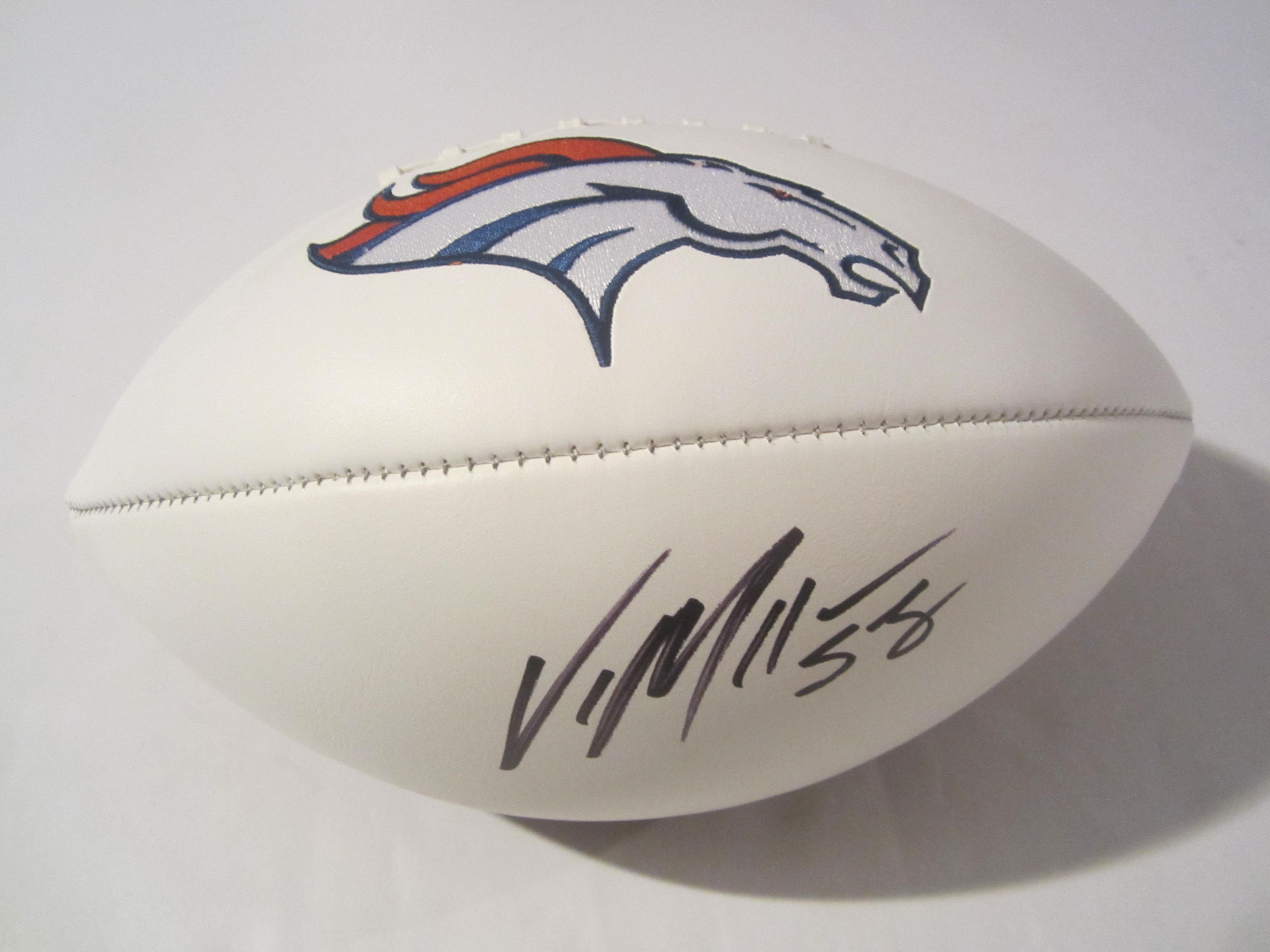 Von Miller Denver Broncos Autographed Super Bowl 50 Champions Pro Football  with SB 50 MVP Inscription