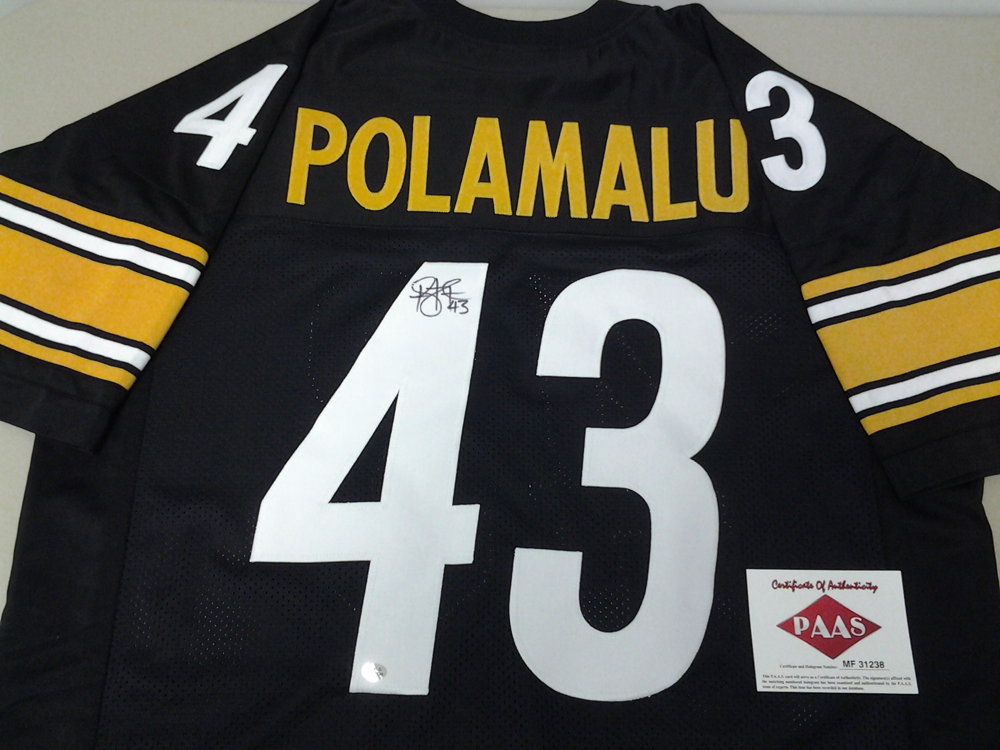 troy polamalu signed jersey