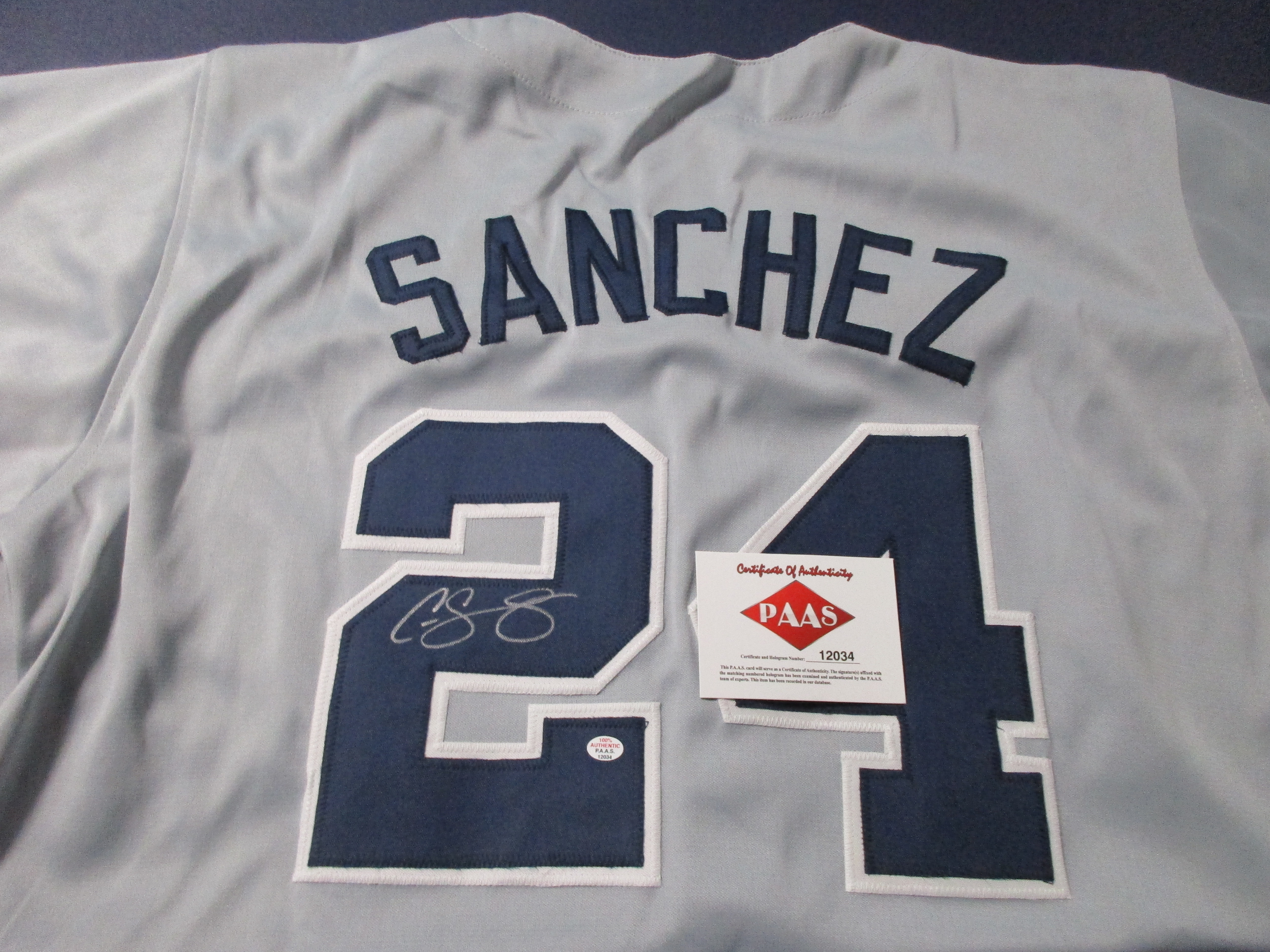 Gary Sanchez Signed Limited Edition Yankees Jersey Inscribed 1st